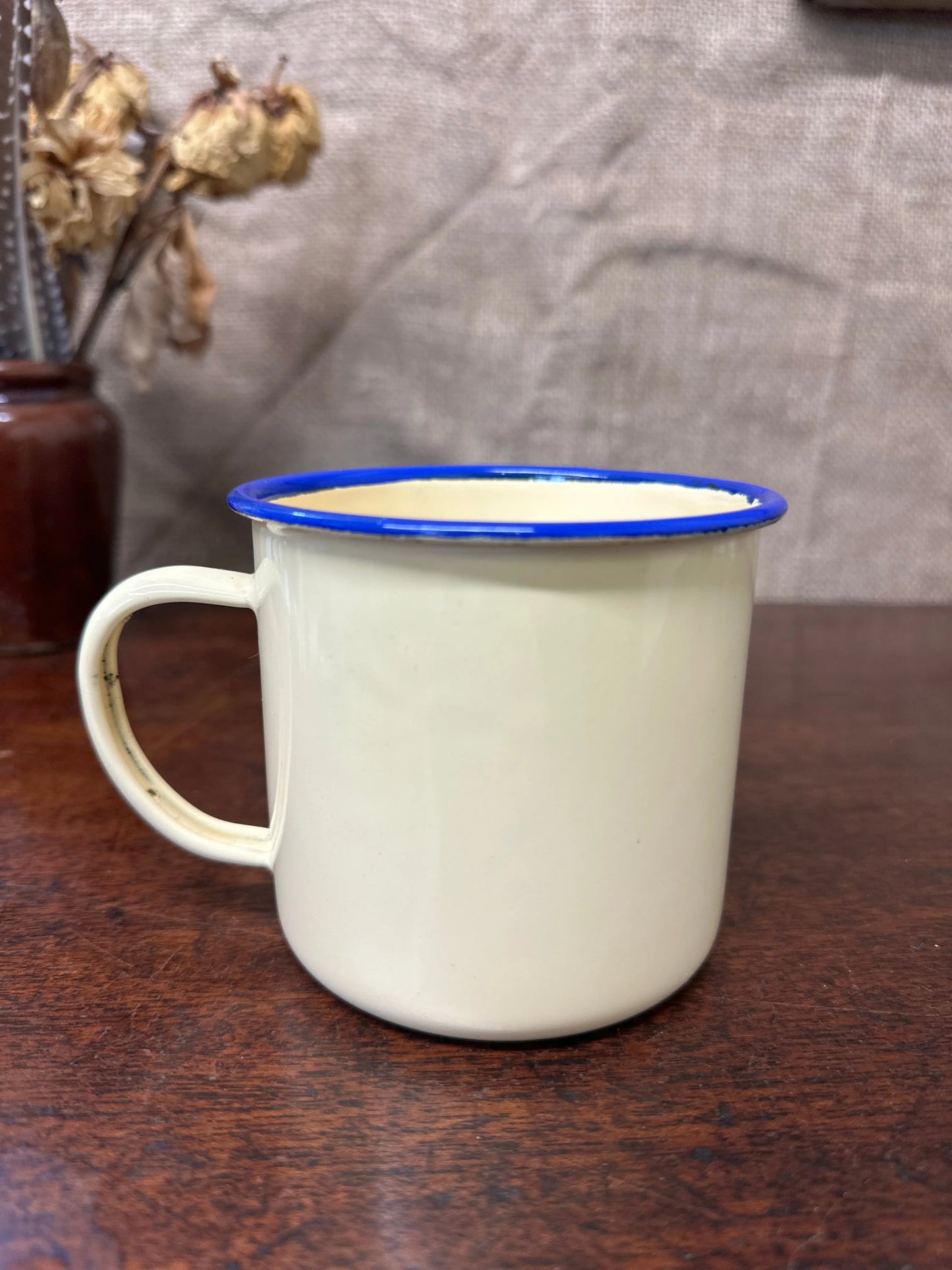 Buttermilk Enamel Mug The Blind Mole