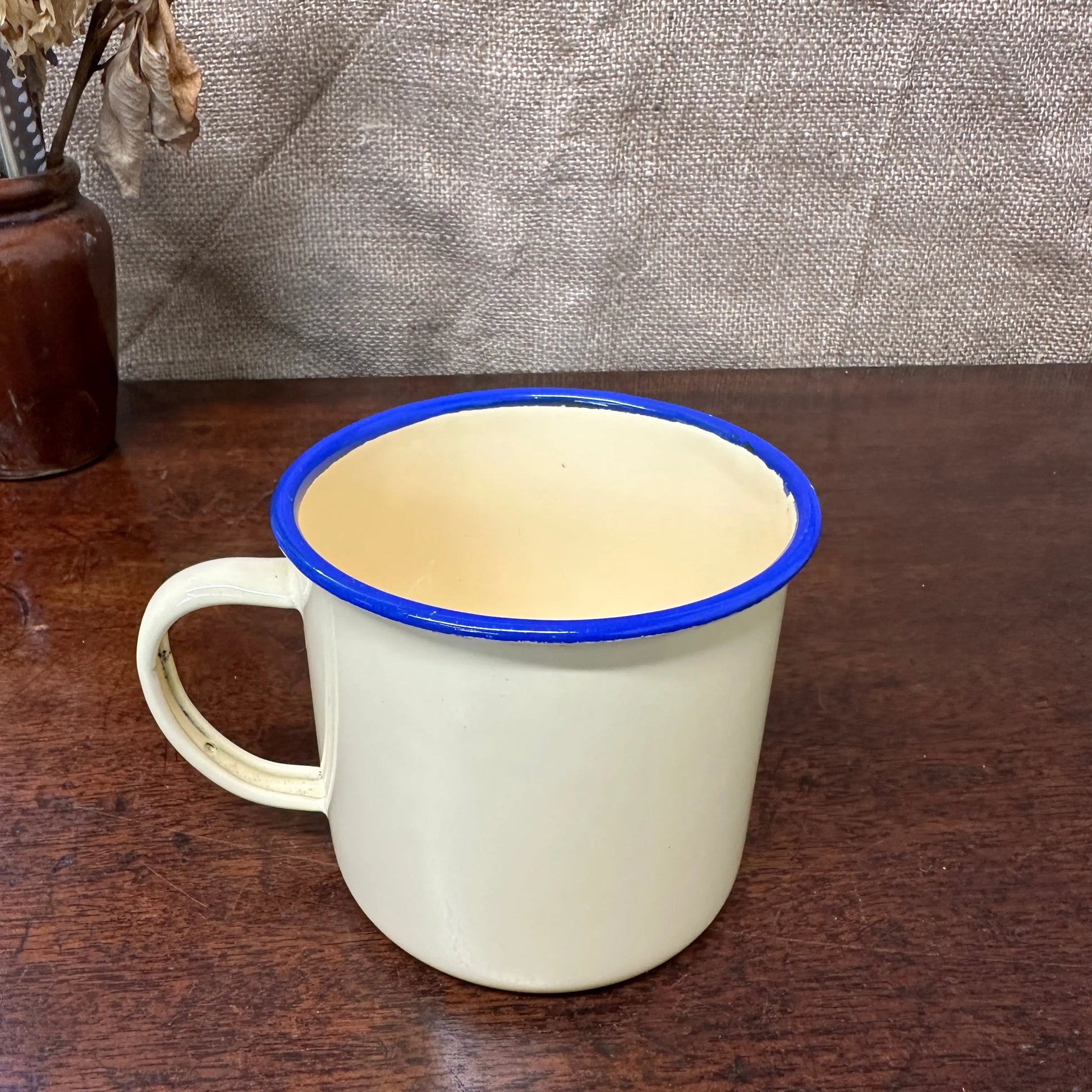 Buttermilk Enamel Mug The Blind Mole