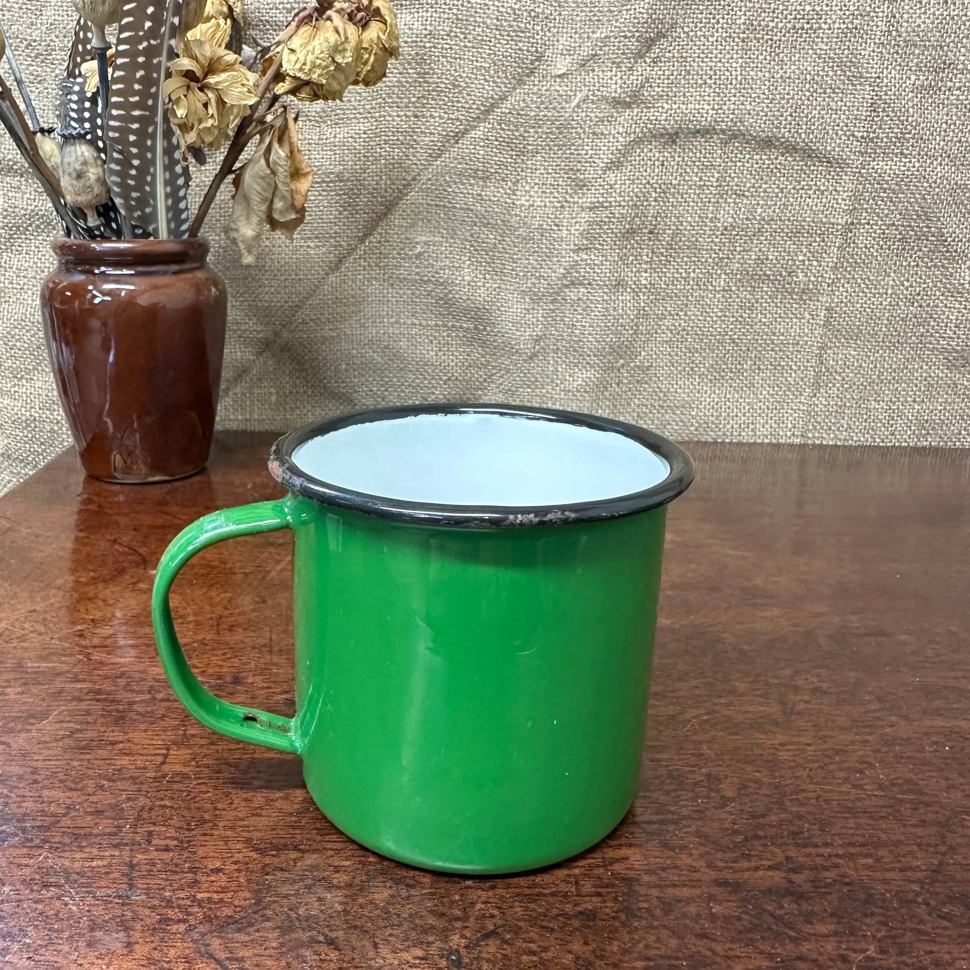 Green Enamel Mug The Blind Mole
