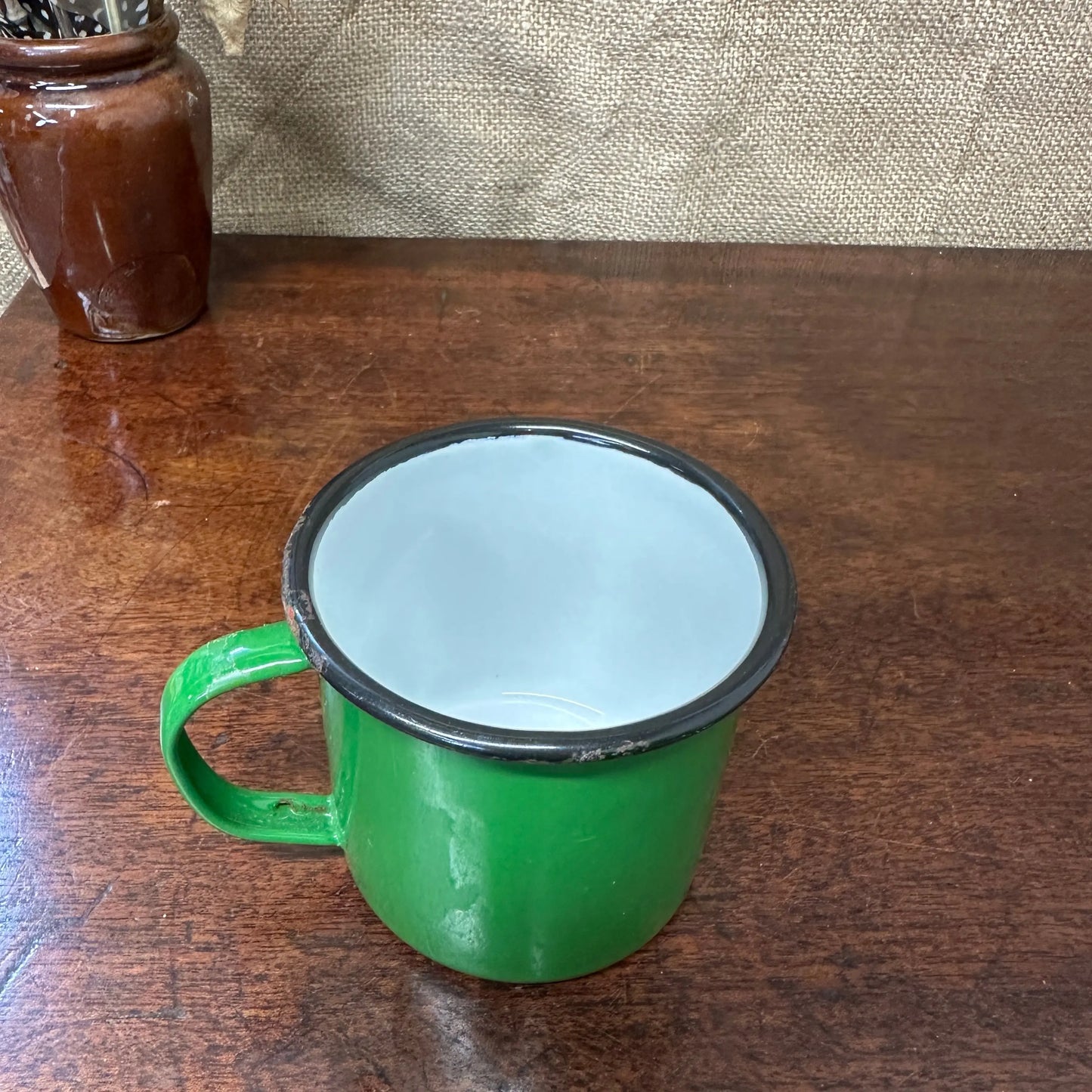 Green Enamel Mug The Blind Mole