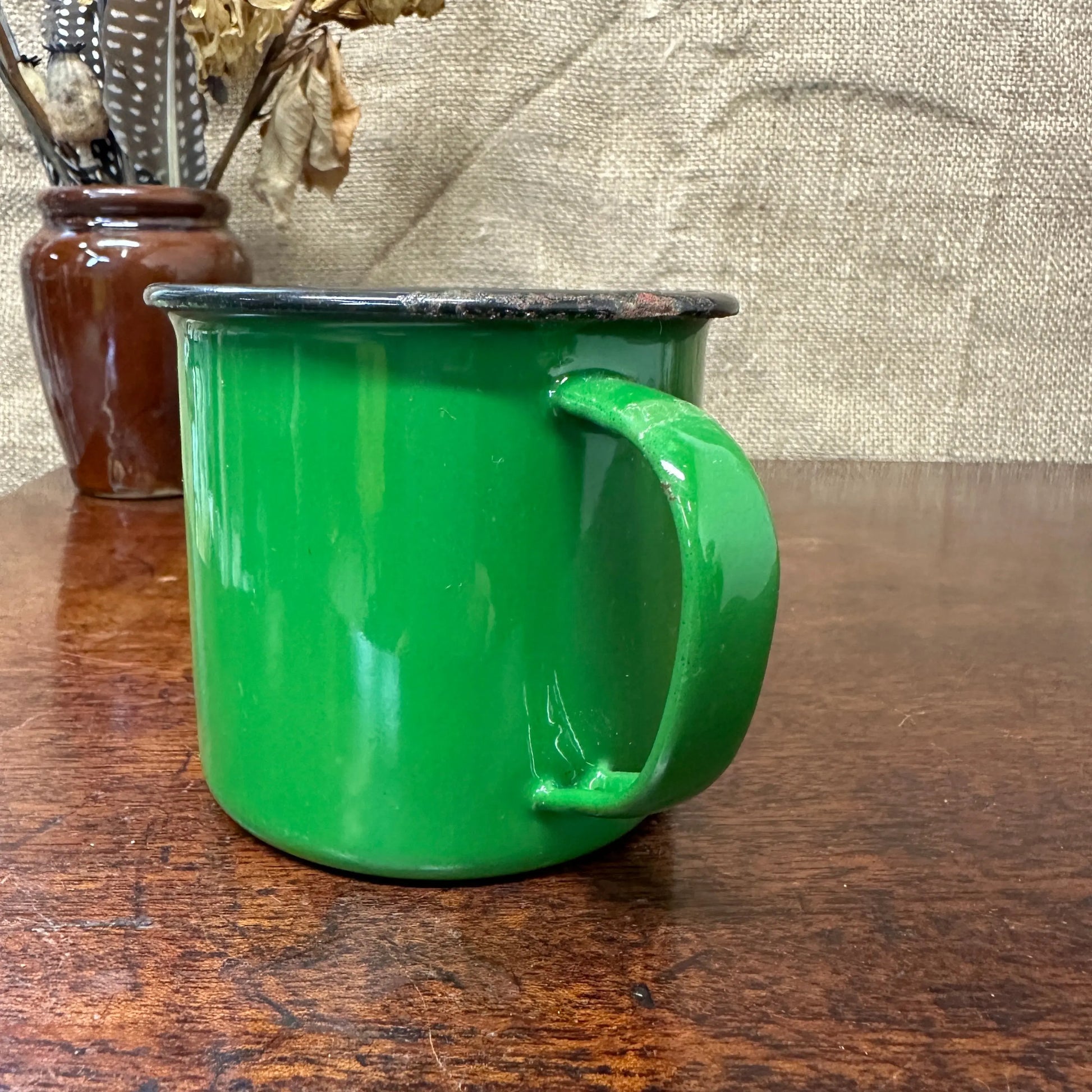 Green Enamel Mug The Blind Mole