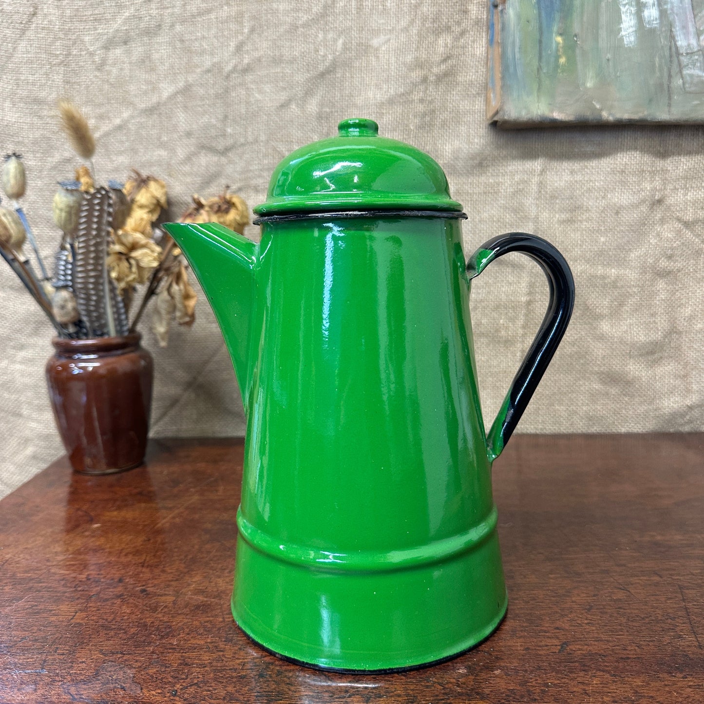 Green Enamel Coffee Pot The Blind Mole