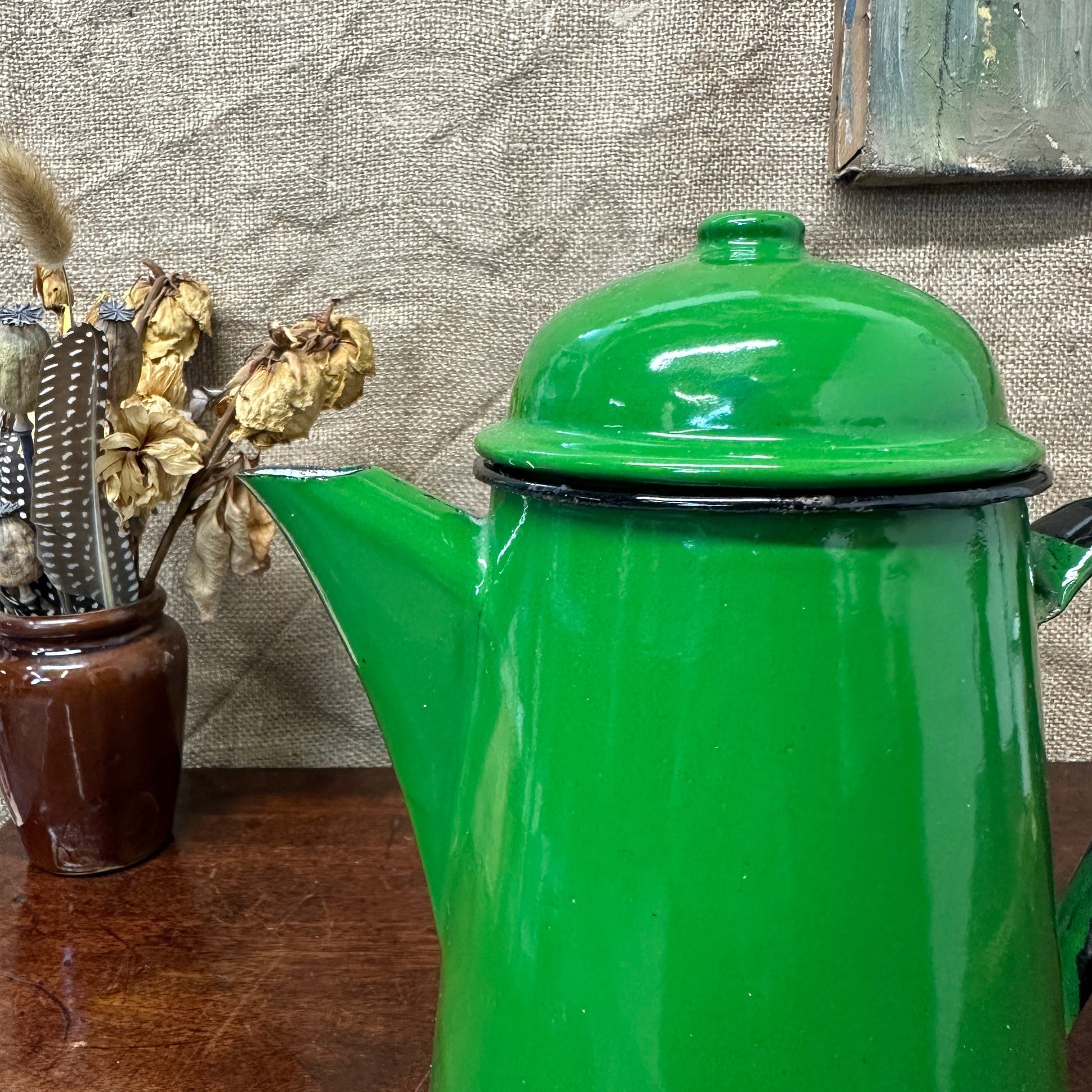 Green Enamel Coffee Pot The Blind Mole