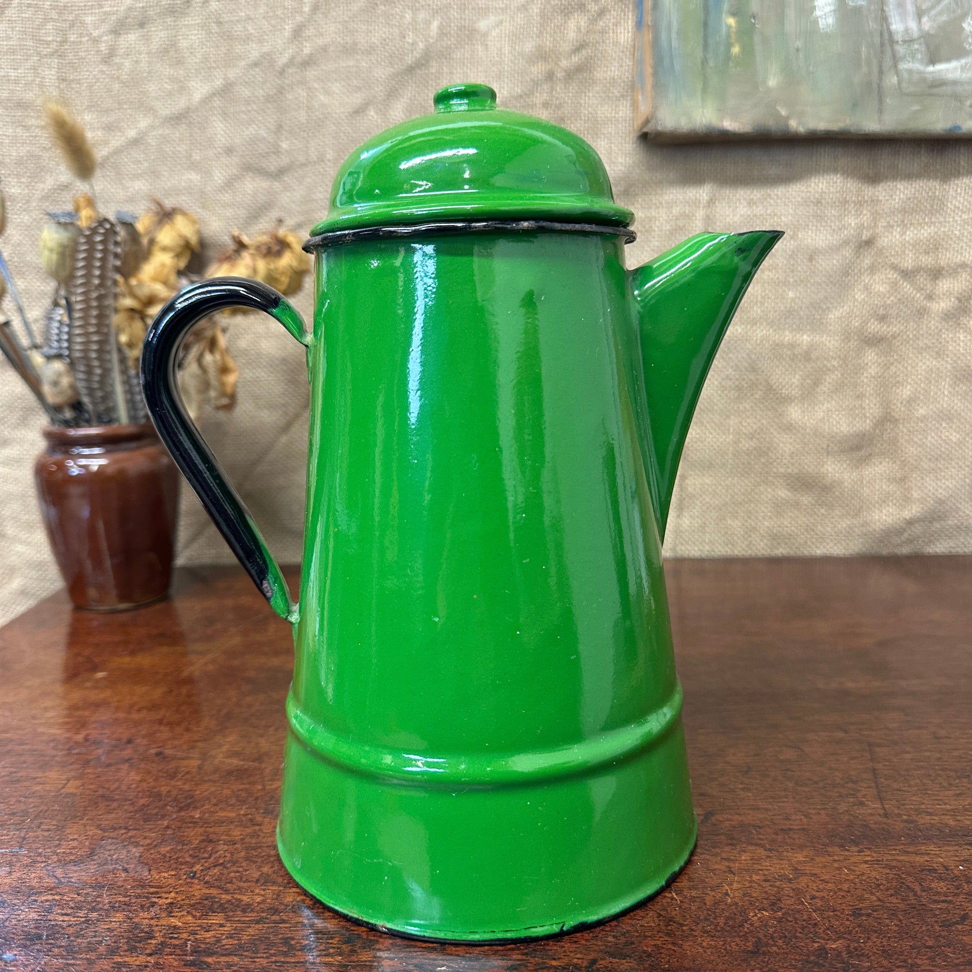 Green Enamel Coffee Pot The Blind Mole