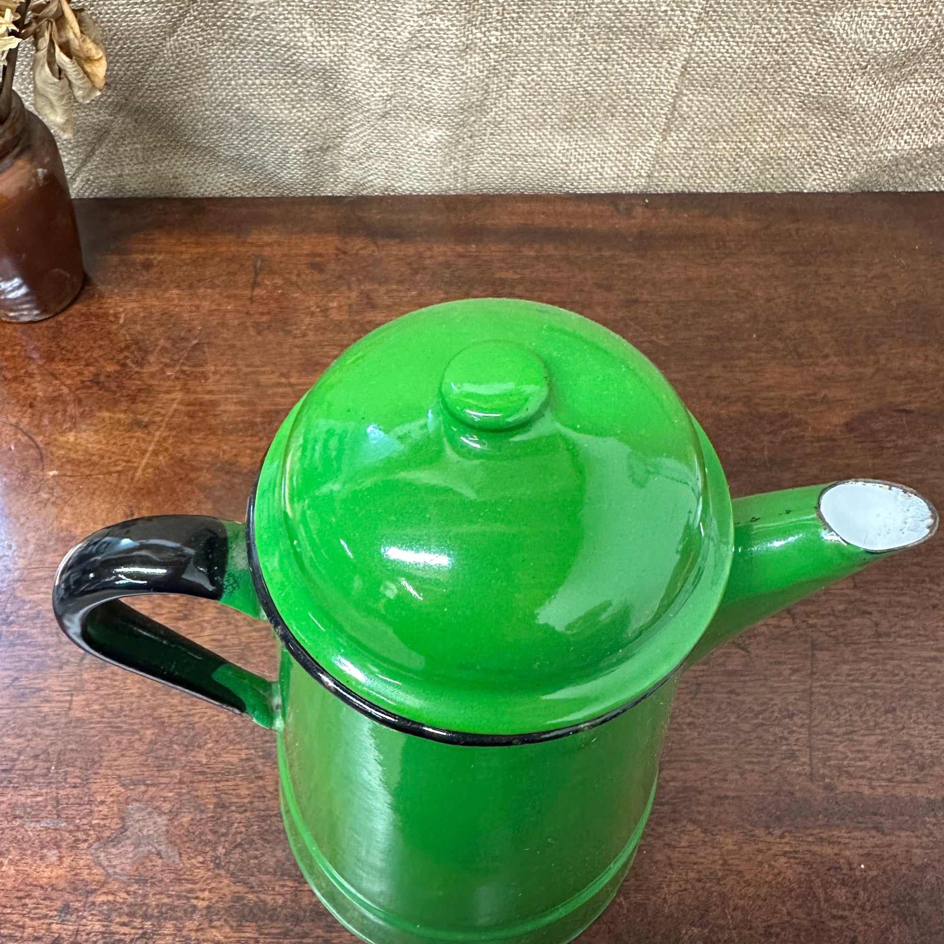 Green Enamel Coffee Pot The Blind Mole