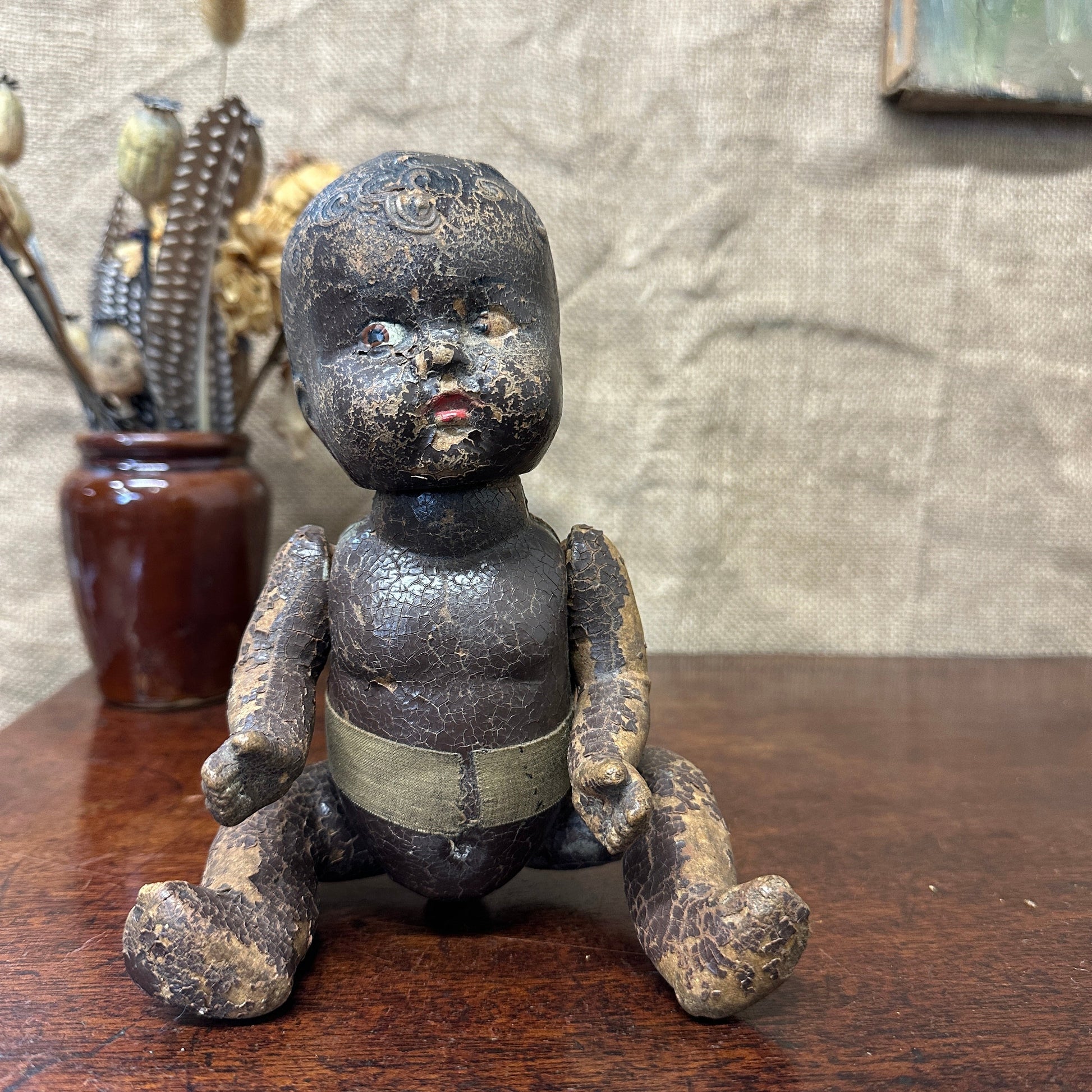 1930s Composition Reliable Canada Baby Doll The Blind Mole