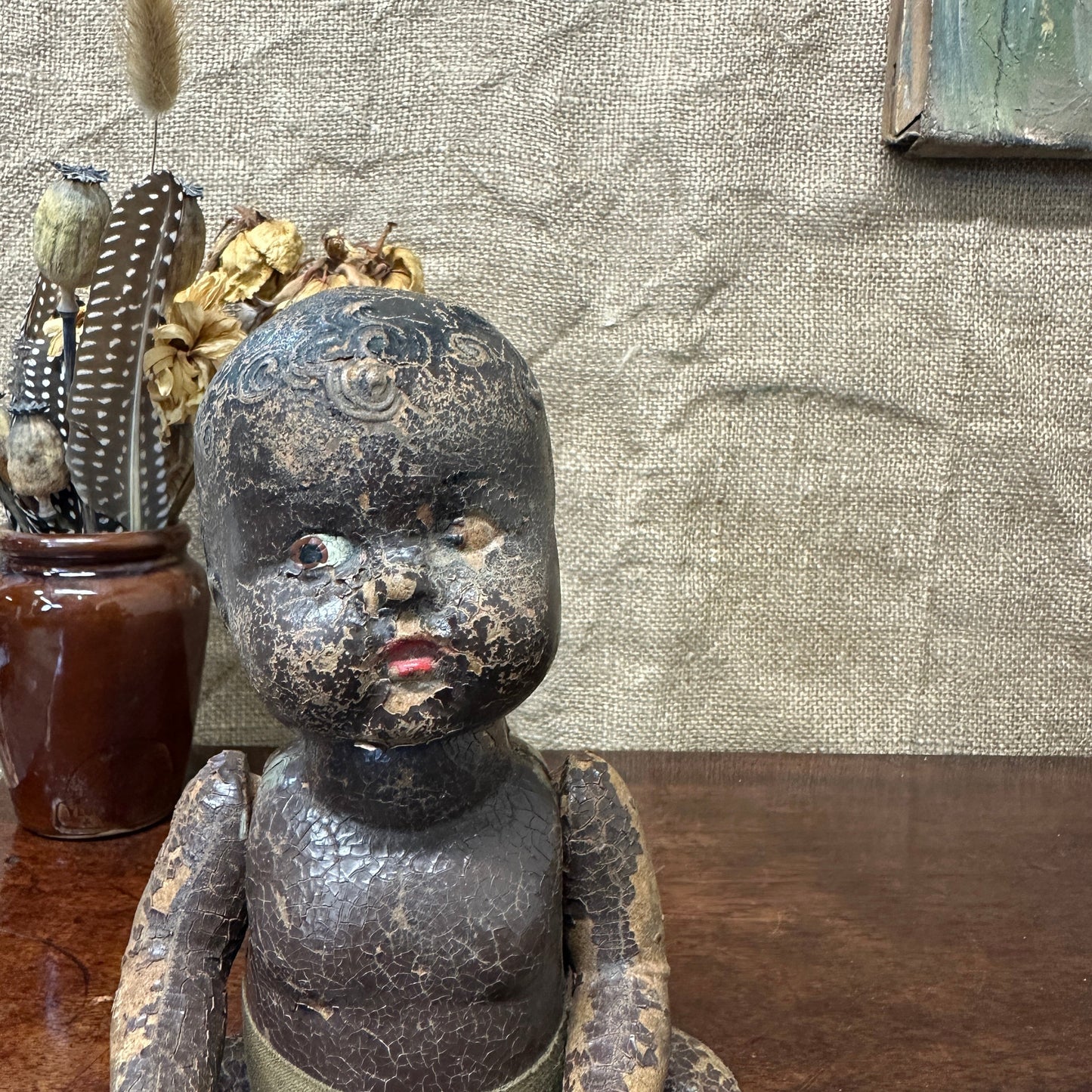 1930s Composition Reliable Canada Baby Doll The Blind Mole
