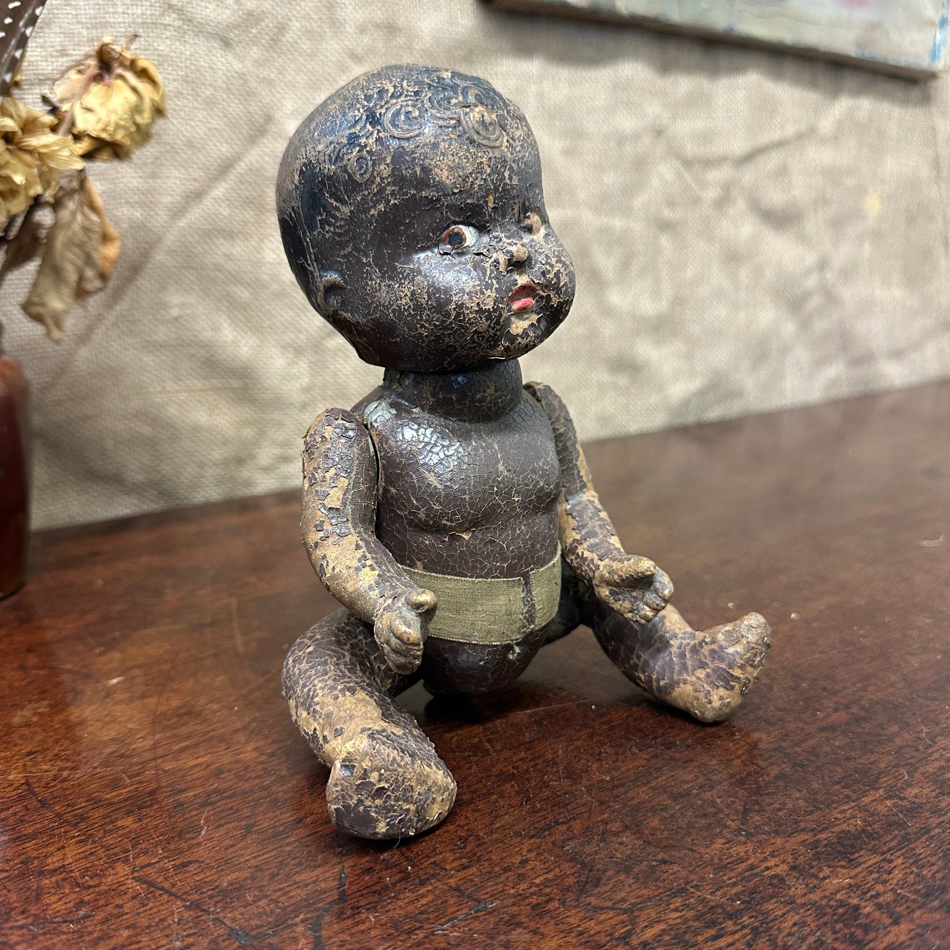 1930s Composition Reliable Canada Baby Doll The Blind Mole