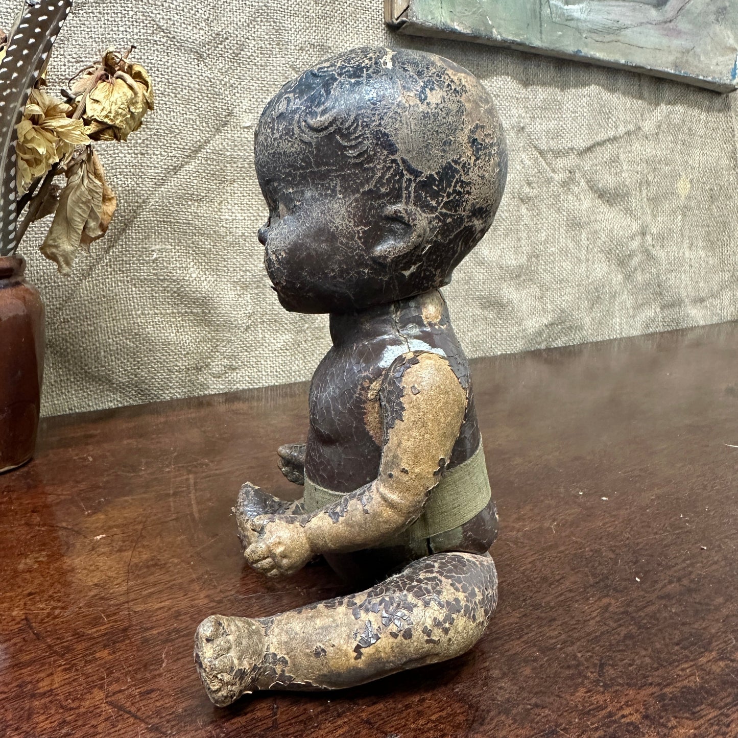 1930s Composition Reliable Canada Baby Doll The Blind Mole