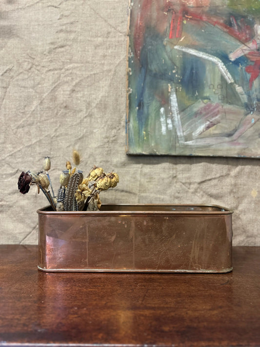 Antique Copper Rectangle Planter The Blind Mole