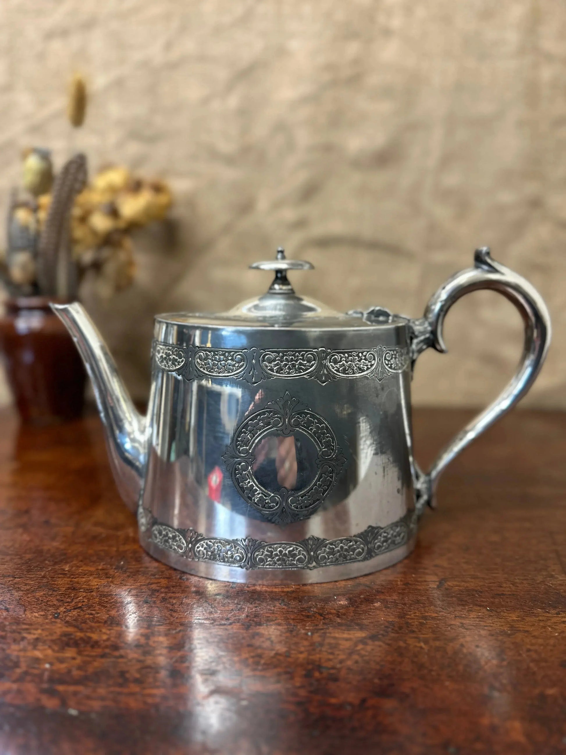 Victorian EPNS Teapot The Blind Mole