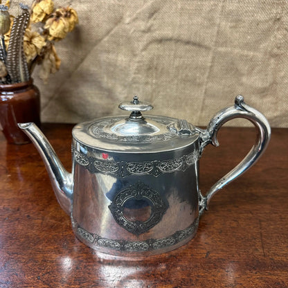 Victorian EPNS Teapot The Blind Mole
