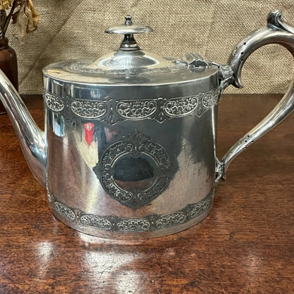 Victorian EPNS Teapot The Blind Mole