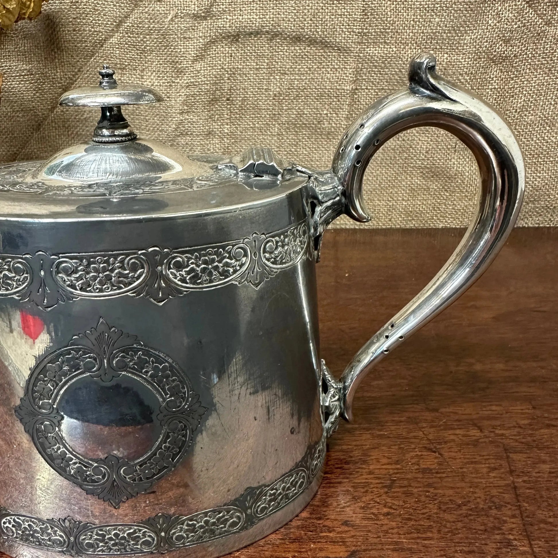 Victorian EPNS Teapot The Blind Mole