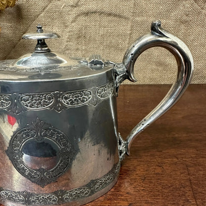 Victorian EPNS Teapot The Blind Mole