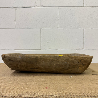 Antique Wooden Trough Dough Bowl