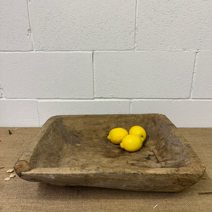 Antique Wooden Trough Dough Bowl