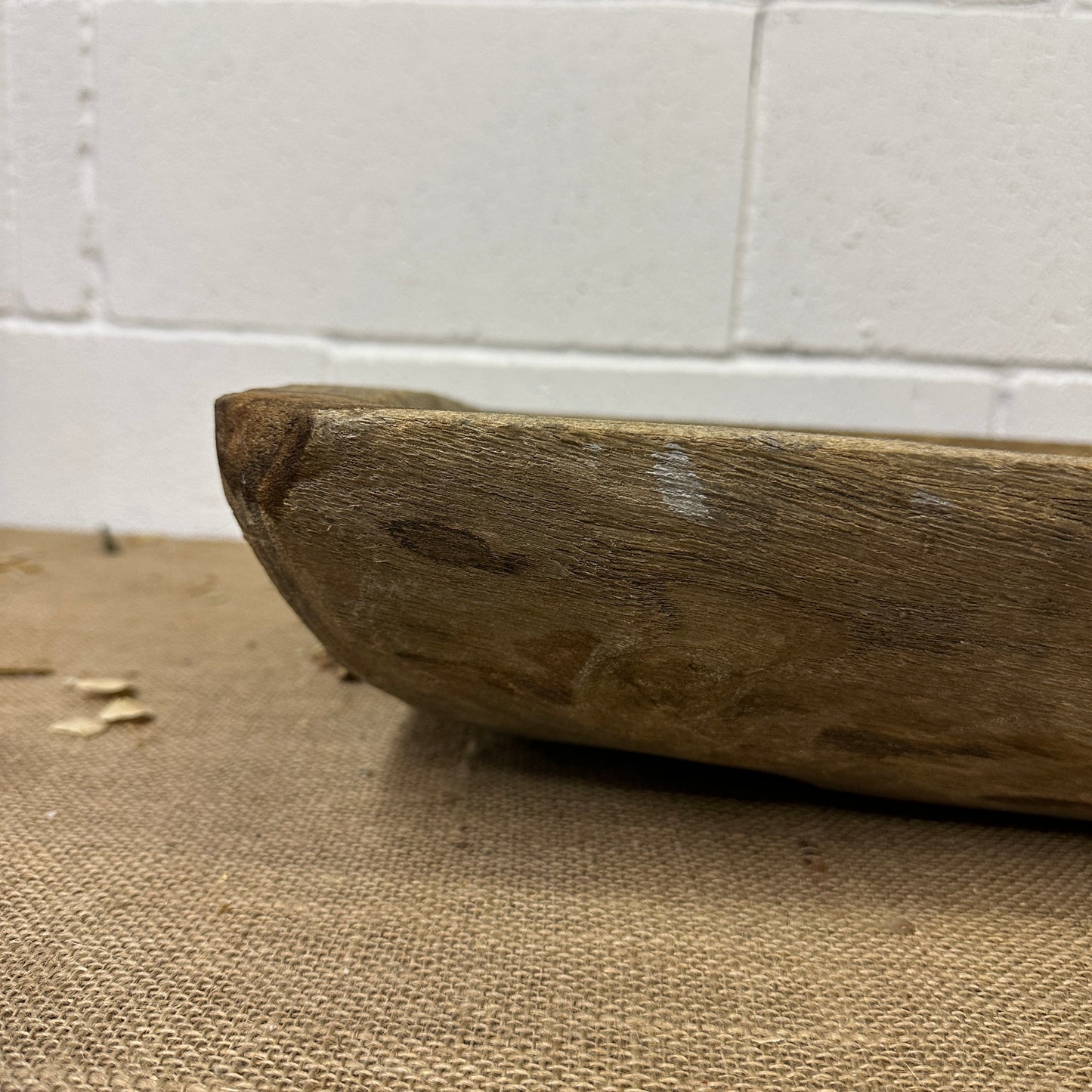 Antique Wooden Trough Dough Bowl