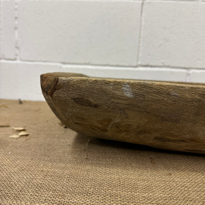 Antique Wooden Trough Dough Bowl