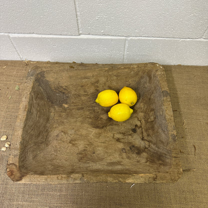 Antique Wooden Trough Dough Bowl