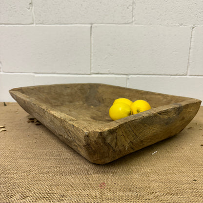 Antique Wooden Trough Dough Bowl