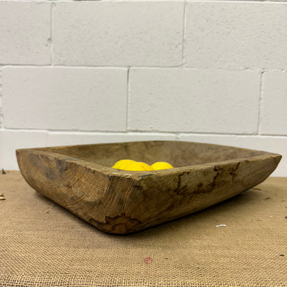 Antique Wooden Trough Dough Bowl