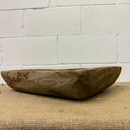 Antique Wooden Trough Dough Bowl