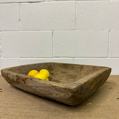 Antique Wooden Trough Dough Bowl
