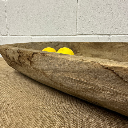 Antique Wooden Trough Dough Bowl