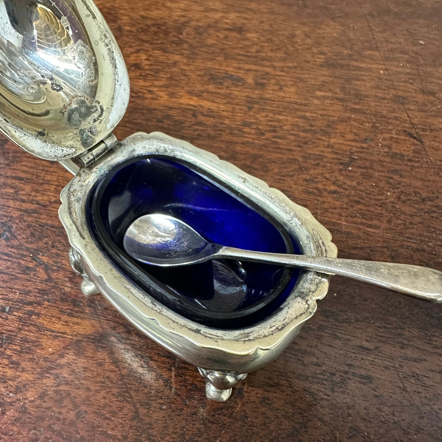 Georgian Style EPNS Salt Cellar The Blind Mole