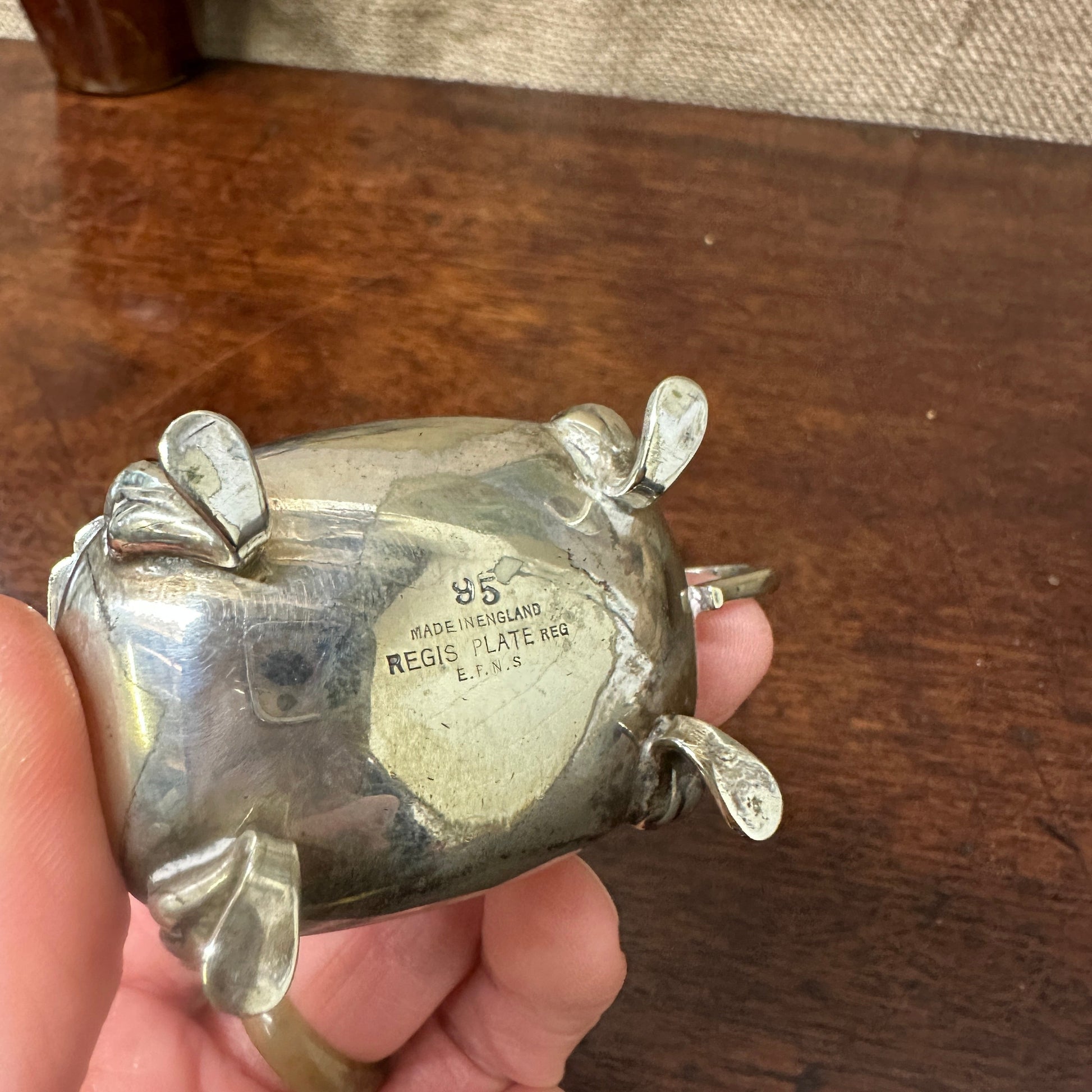 Georgian Style EPNS Salt Cellar The Blind Mole