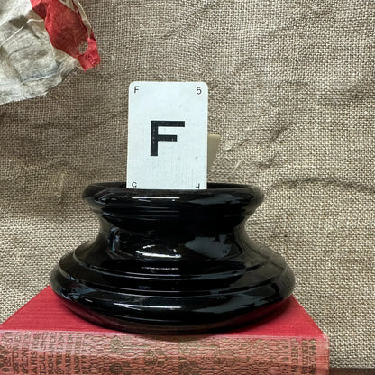 Black Glass Amethyst Art Deco Pedestals - The Blind Mole
