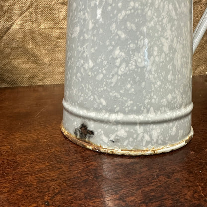 French Grey Mottled Enamel Jug