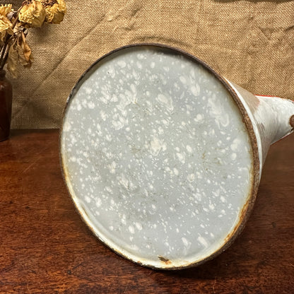French Grey Mottled Enamel Jug
