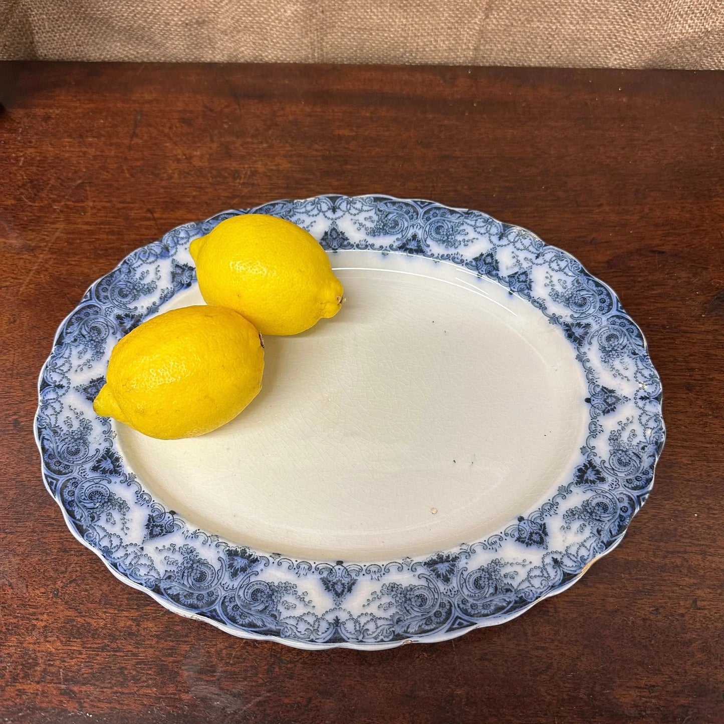 Victorian Melsary Booths Transferrer-ware Platter The Blind Mole