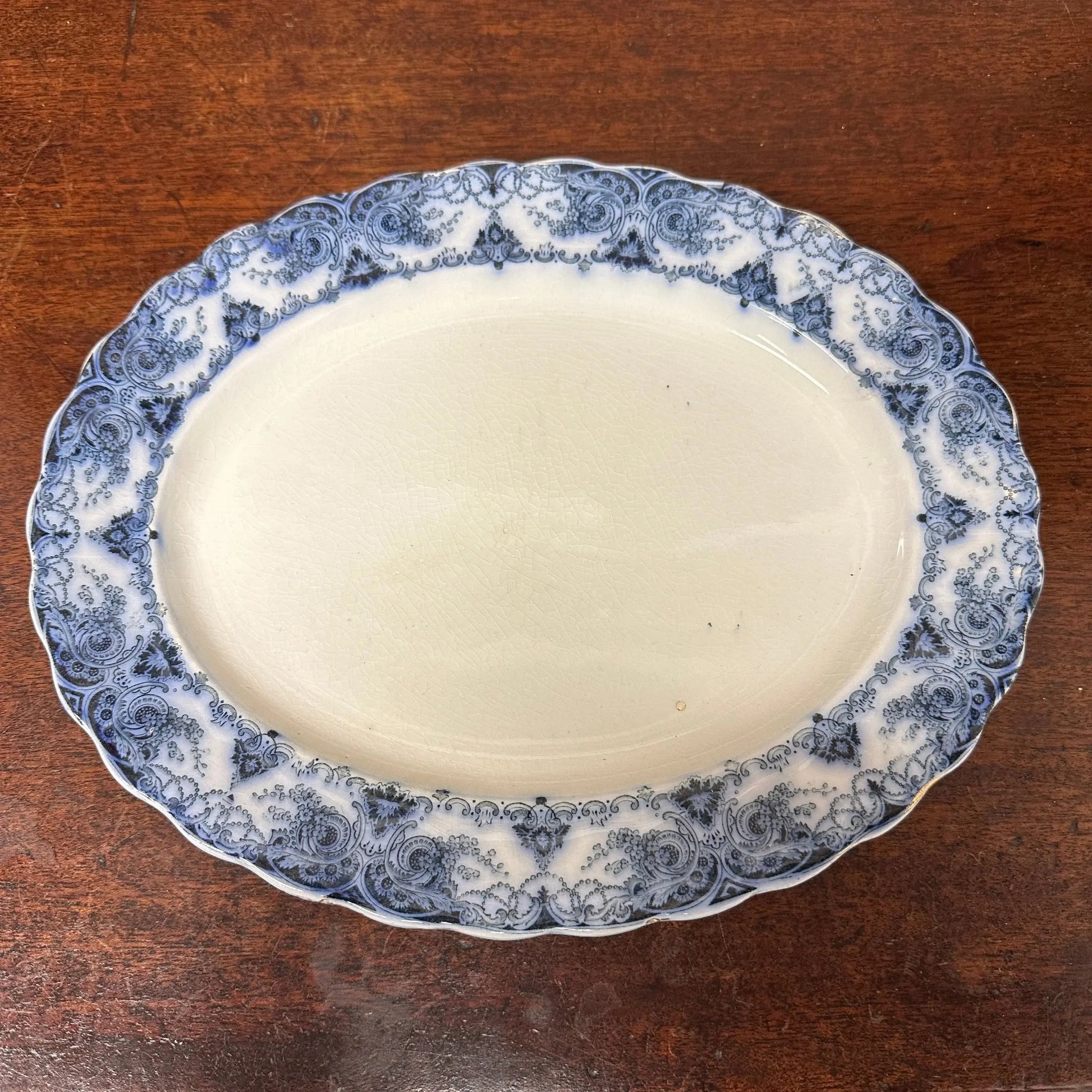 Victorian Melsary Booths Transferrer-ware Platter The Blind Mole