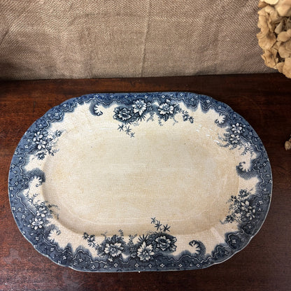 Victorian Flow Blue Platter The Blind Mole