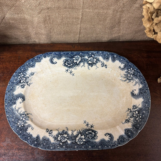 Victorian Flow Blue Platter The Blind Mole