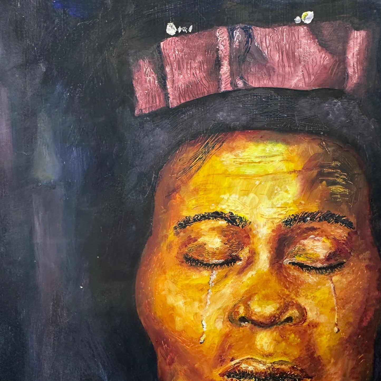 Mid Century Original Portrait on Board