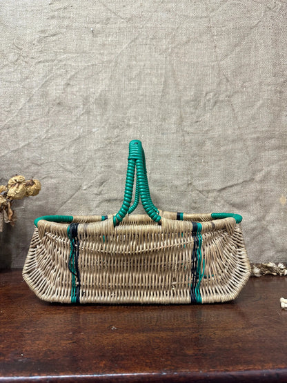 Green Wicker Hand Woven Basket The Blind Mole