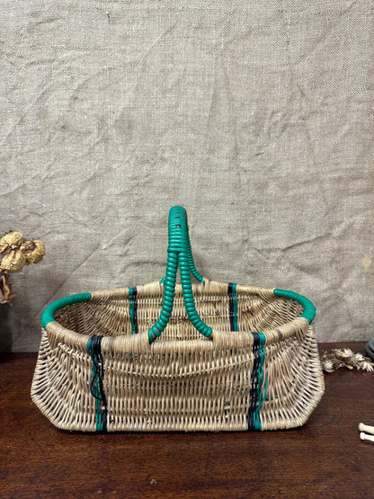 Green Wicker Hand Woven Basket The Blind Mole