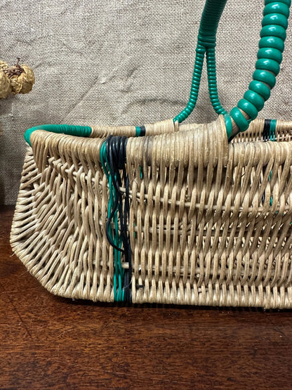 Green Wicker Hand Woven Basket The Blind Mole
