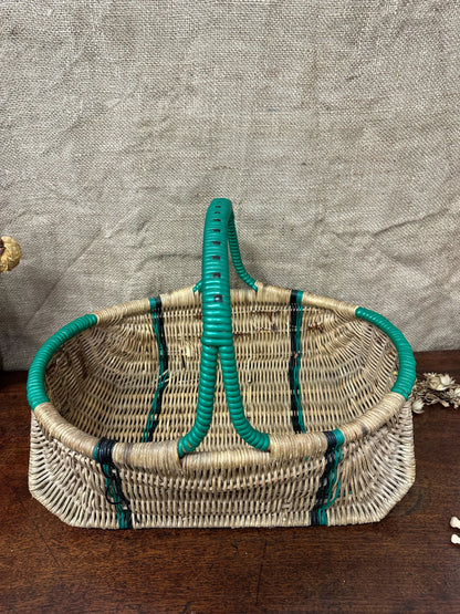 Green Wicker Hand Woven Basket The Blind Mole