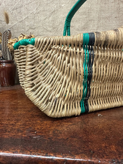 Green Wicker Hand Woven Basket The Blind Mole