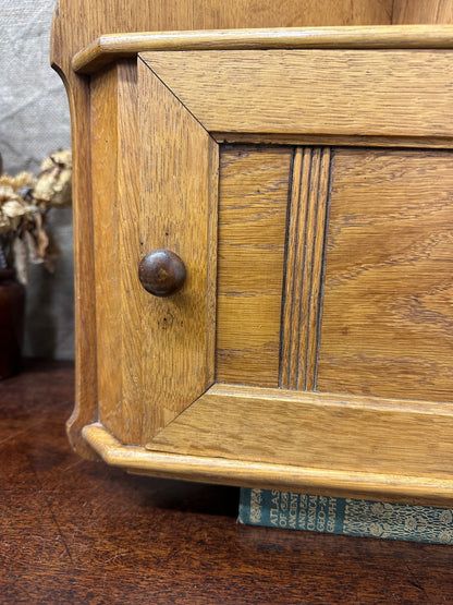 Antique Arts and Crafts Oak Wall Cabinet The Blind Mole