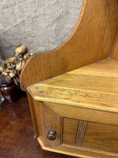 Antique Arts and Crafts Oak Wall Cabinet The Blind Mole