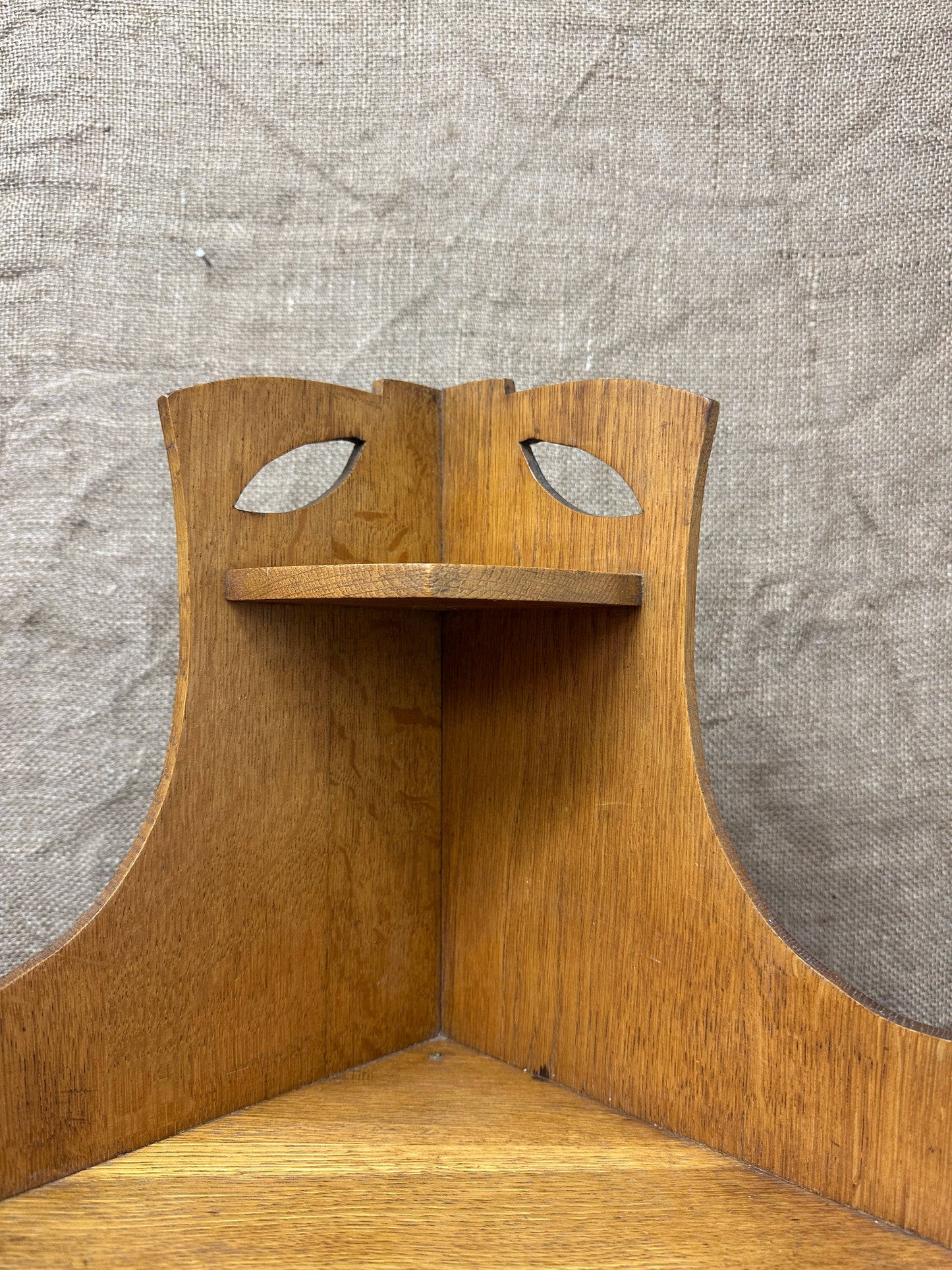 Antique Arts and Crafts Oak Wall Cabinet The Blind Mole