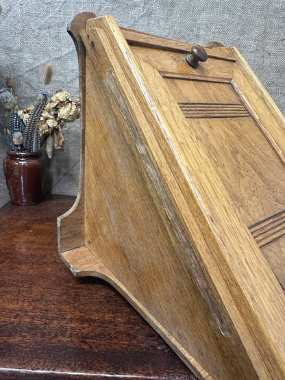 Antique Arts and Crafts Oak Wall Cabinet The Blind Mole