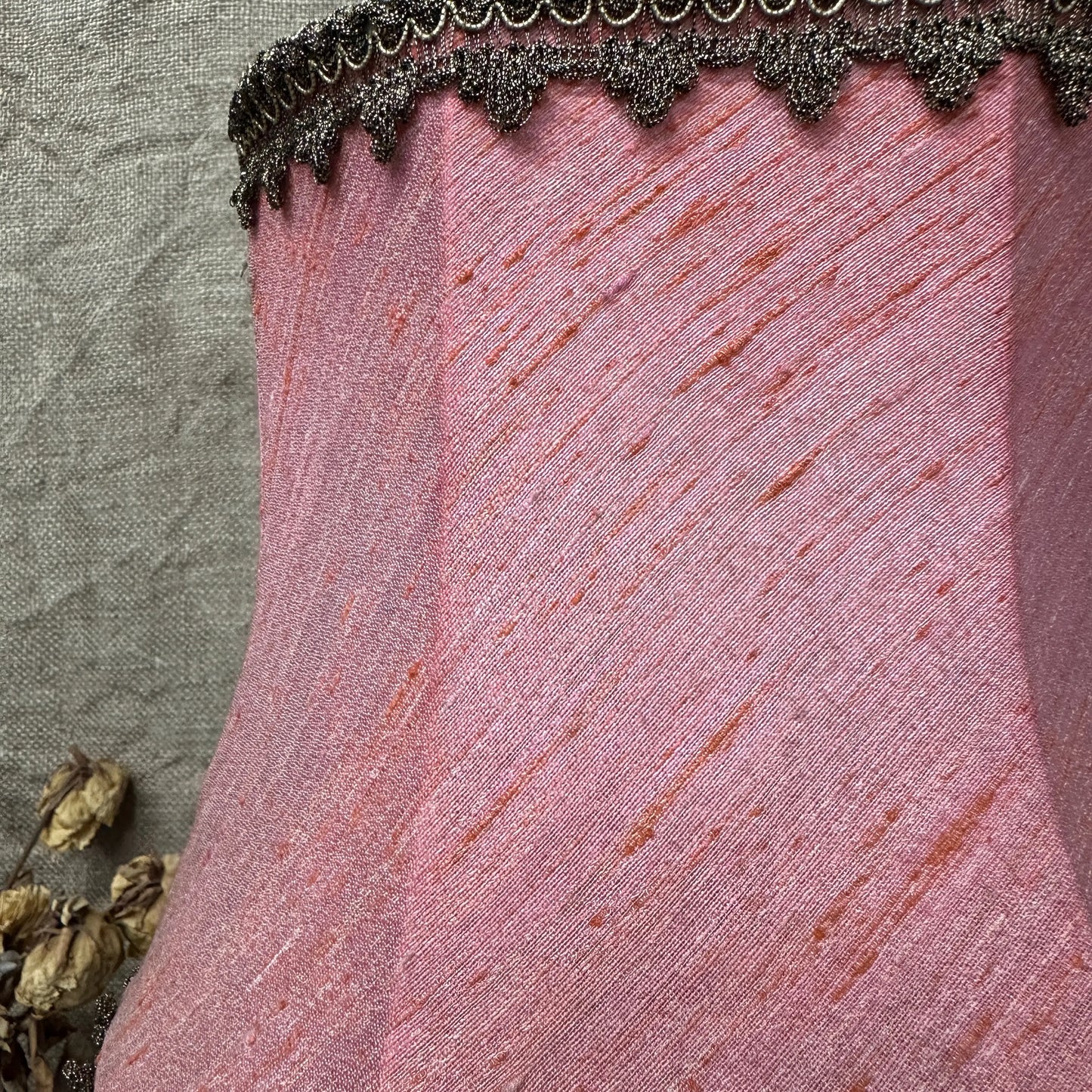 Vintage Pink Silk Lamp Shade The Blind Mole