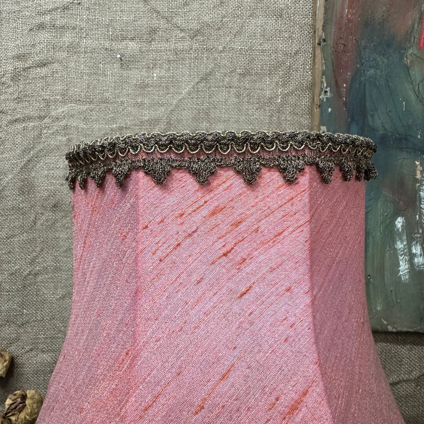 Vintage Pink Silk Lamp Shade The Blind Mole